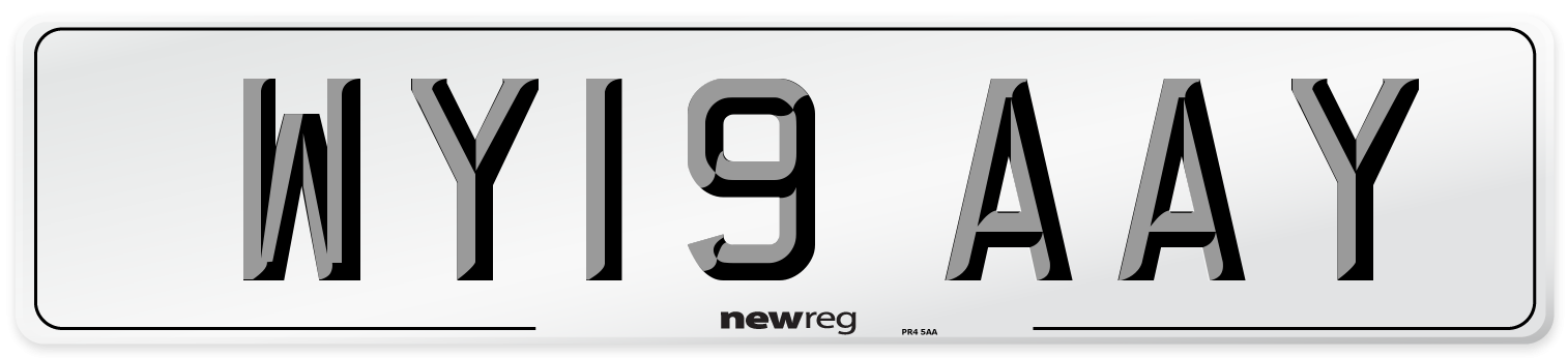 WY19 AAY Number Plate from New Reg